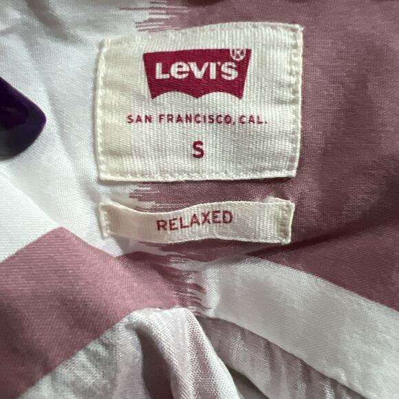 Levi’s Mens Relaxed Fit Classic Camper Button Up Shirt Size S Pink Mauve NWT - Picture 12 of 16